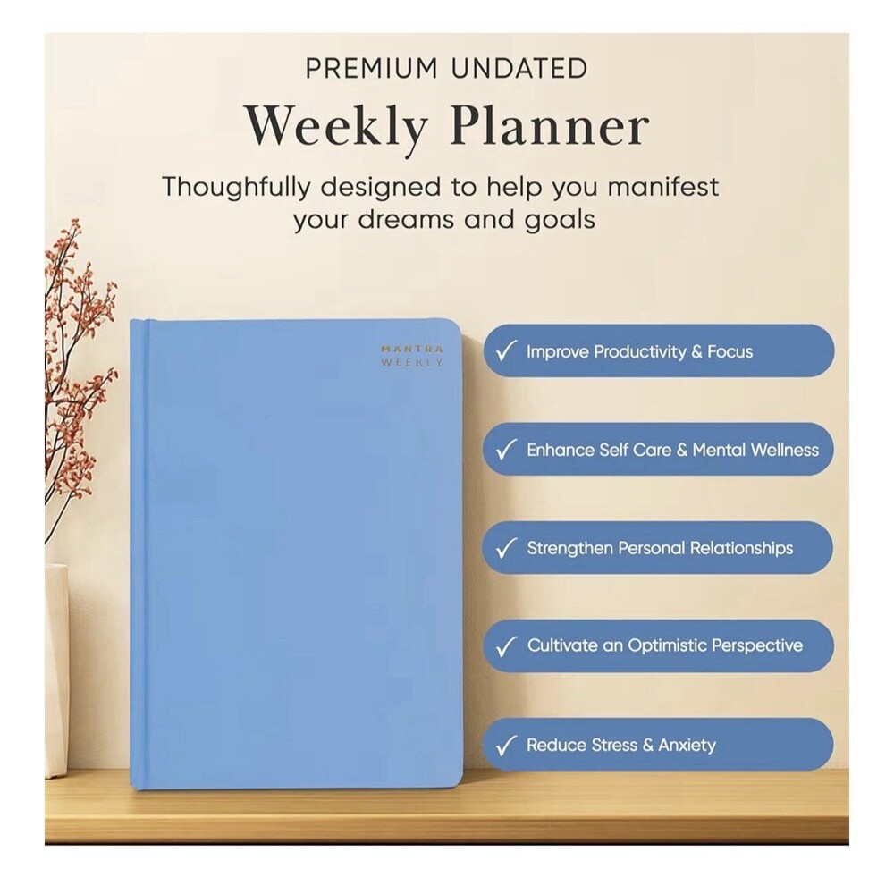 Mantra Planner, Daily & Gratitude Journal To-do List, Self Care & Habit Tracker